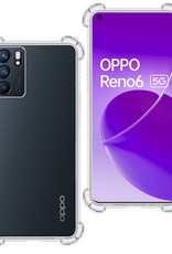 BASEY. Hoes Geschikt voor OPPO Reno 6 Hoesje Shock Proof Case Hoes Siliconen - Hoesje Geschikt voor OPPO Reno 6 Hoes Cover Shockproof - Transparant