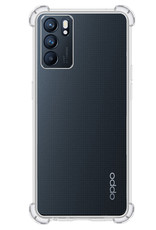 Nomfy Hoesje Geschikt voor OPPO Reno 6 Hoesje Shock Proof Cover Case Shockproof - Hoes Geschikt voor OPPO Reno 6 Hoes Siliconen Back Case - Transparant