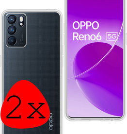 BASEY. BASEY. OPPO Reno 6 Hoesje Siliconen Transparant - 2 PACK