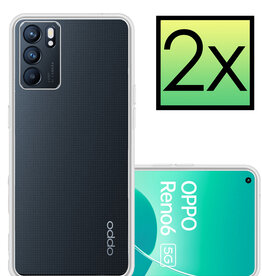 NoXx NoXx OPPO Reno 6 Hoesje Siliconen Transparant - 2 PACK