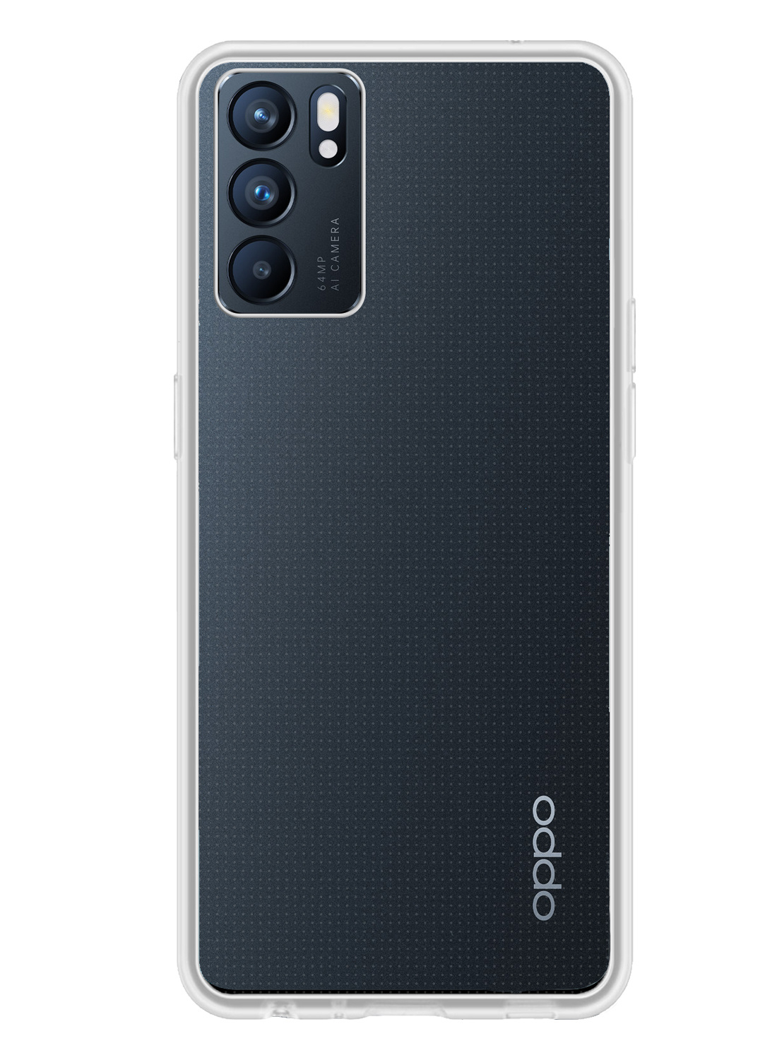 Nomfy Hoesje Geschikt voor OPPO Reno 6 Hoesje Siliconen Cover Case - Hoes Geschikt voor OPPO Reno 6 Hoes Back Case - Transparant