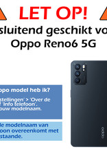 Nomfy Hoesje Geschikt voor OPPO Reno 6 Hoesje Siliconen Cover Case - Hoes Geschikt voor OPPO Reno 6 Hoes Back Case - 2-PACK - Transparant