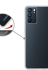 Nomfy Hoesje Geschikt voor OPPO Reno 6 Hoesje Siliconen Cover Case - Hoes Geschikt voor OPPO Reno 6 Hoes Back Case - 2-PACK - Transparant