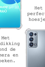 BASEY. Hoes Geschikt voor OPPO Reno 6 Pro Hoesje Shock Proof Case Hoes Siliconen - Hoesje Geschikt voor OPPO Reno 6 Pro Hoes Cover Shockproof - Transparant