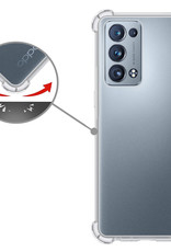 Nomfy Hoesje Geschikt voor OPPO Reno 6 Pro Hoesje Shock Proof Cover Case Shockproof - Hoes Geschikt voor OPPO Reno 6 Pro Hoes Siliconen Back Case - Transparant