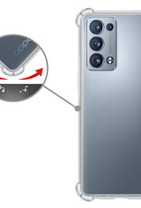 Nomfy Hoesje Geschikt voor OPPO Reno 6 Pro Hoesje Shock Proof Cover Case Shockproof - Hoes Geschikt voor OPPO Reno 6 Pro Hoes Siliconen Back Case - Transparant - 2 PACK