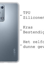 BASEY. Hoes Geschikt voor OPPO Reno 6 Pro Hoesje Siliconen Back Cover Case - Hoesje Geschikt voor OPPO Reno 6 Pro Hoes Cover Hoesje - Transparant