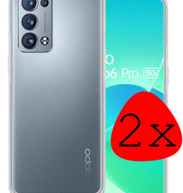 BASEY. BASEY. OPPO Reno 6 Pro Hoesje Siliconen Transparant - 2 PACK