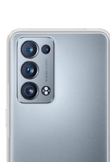 NoXx Hoes Geschikt voor OPPO Reno 6 Pro Hoesje Cover Siliconen Back Case Hoes - Transparant