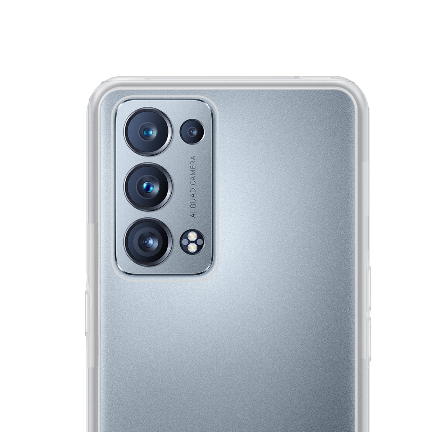 NoXx Hoes Geschikt voor OPPO Reno 6 Pro Hoesje Cover Siliconen Back Case Hoes - Transparant - 2x