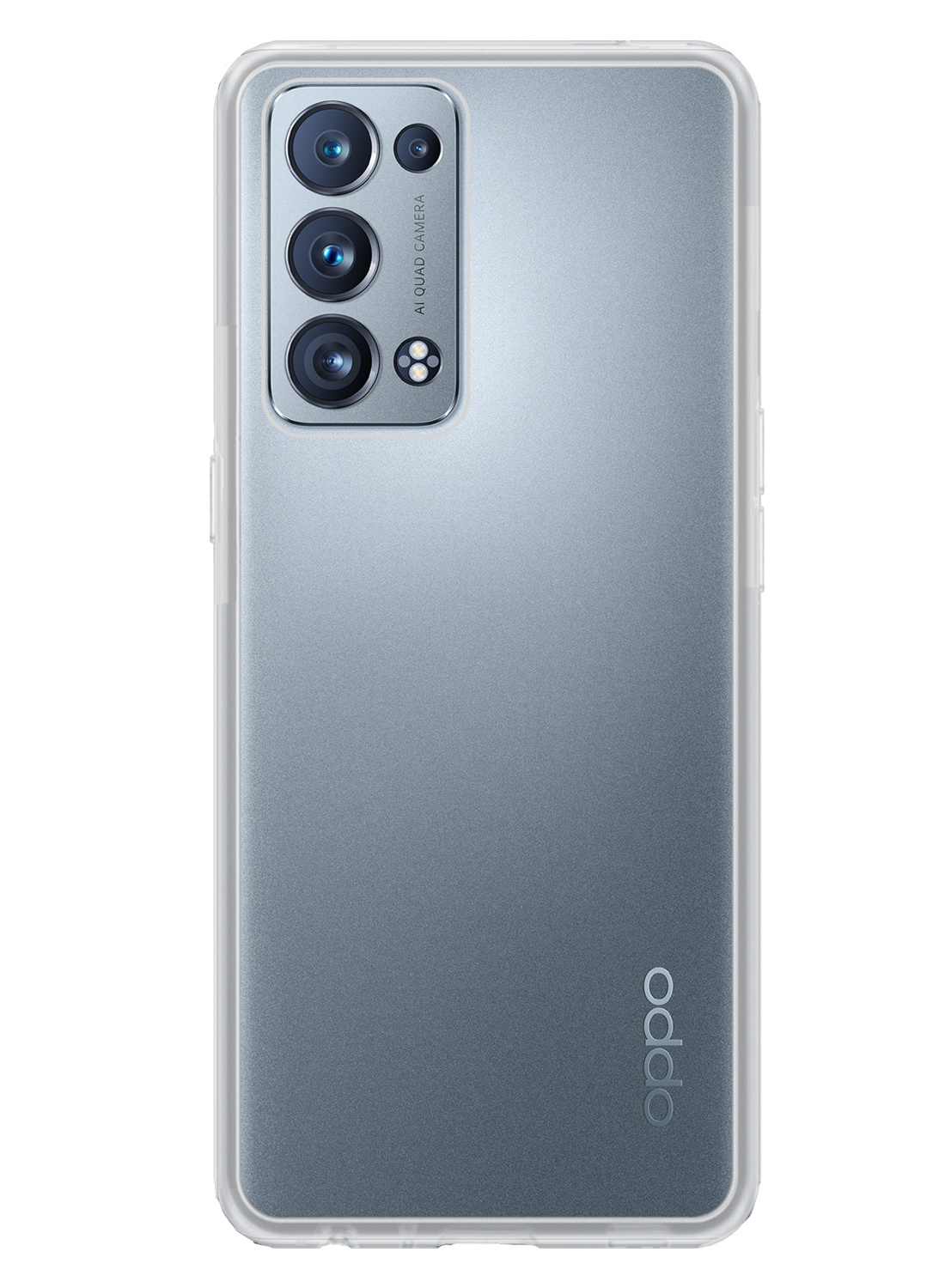 Nomfy Hoesje Geschikt voor OPPO Reno 6 Pro Hoesje Siliconen Cover Case - Hoes Geschikt voor OPPO Reno 6 Pro Hoes Back Case - Transparant