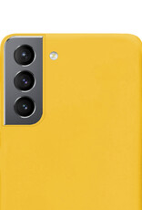 NoXx Hoes Geschikt voor Samsung S22 Hoesje Cover Siliconen Back Case Hoes - Geel