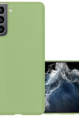 NoXx Hoes Geschikt voor Samsung S22 Hoesje Cover Siliconen Back Case Hoes - Groen