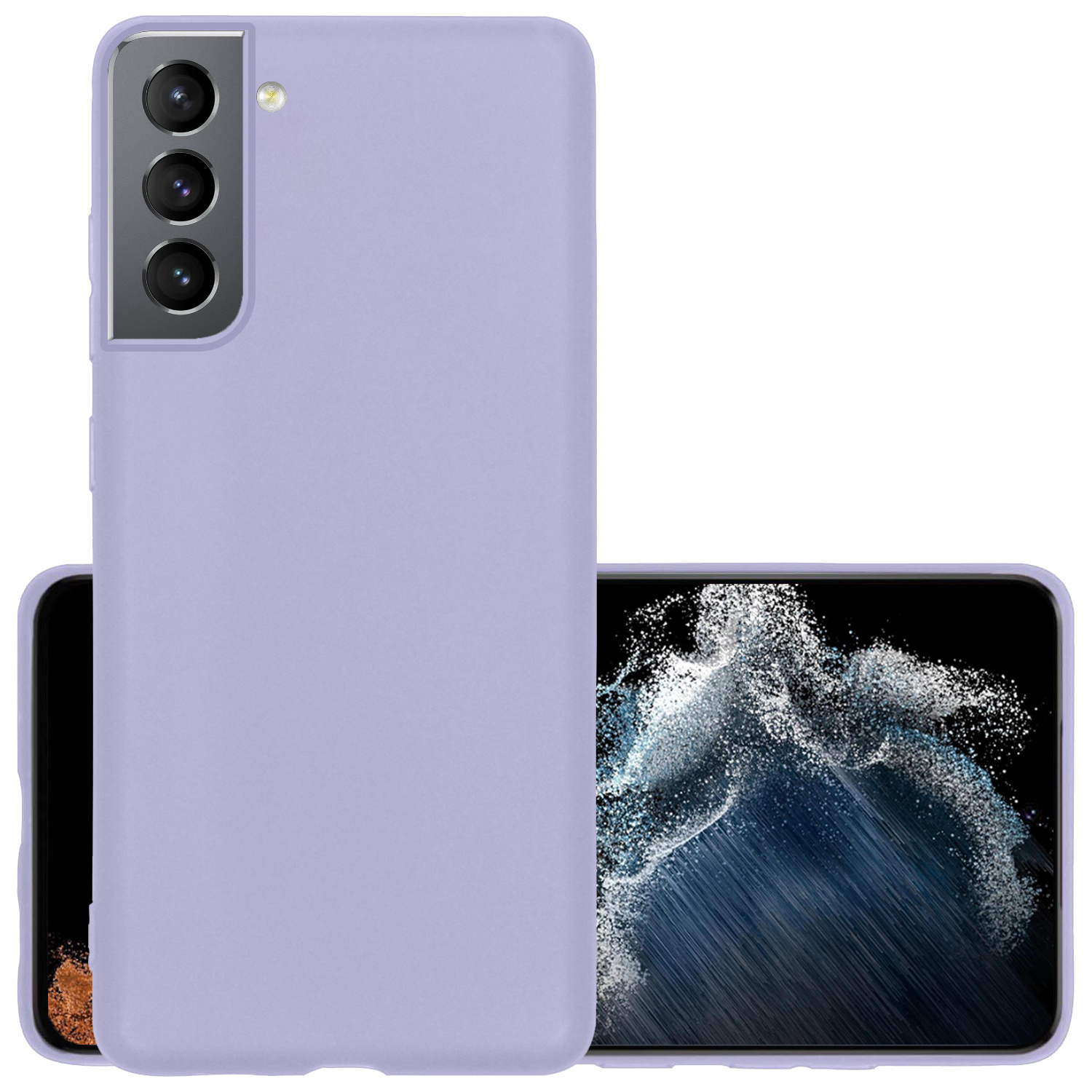 NoXx Hoes Geschikt voor Samsung S22 Hoesje Cover Siliconen Back Case Hoes - Lila