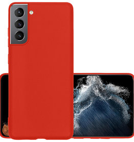 NoXx NoXx Samsung Galaxy S22 Hoesje Siliconen - Rood