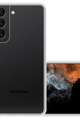 NoXx Hoes Geschikt voor Samsung S22 Hoesje Cover Siliconen Back Case Hoes - Transparant