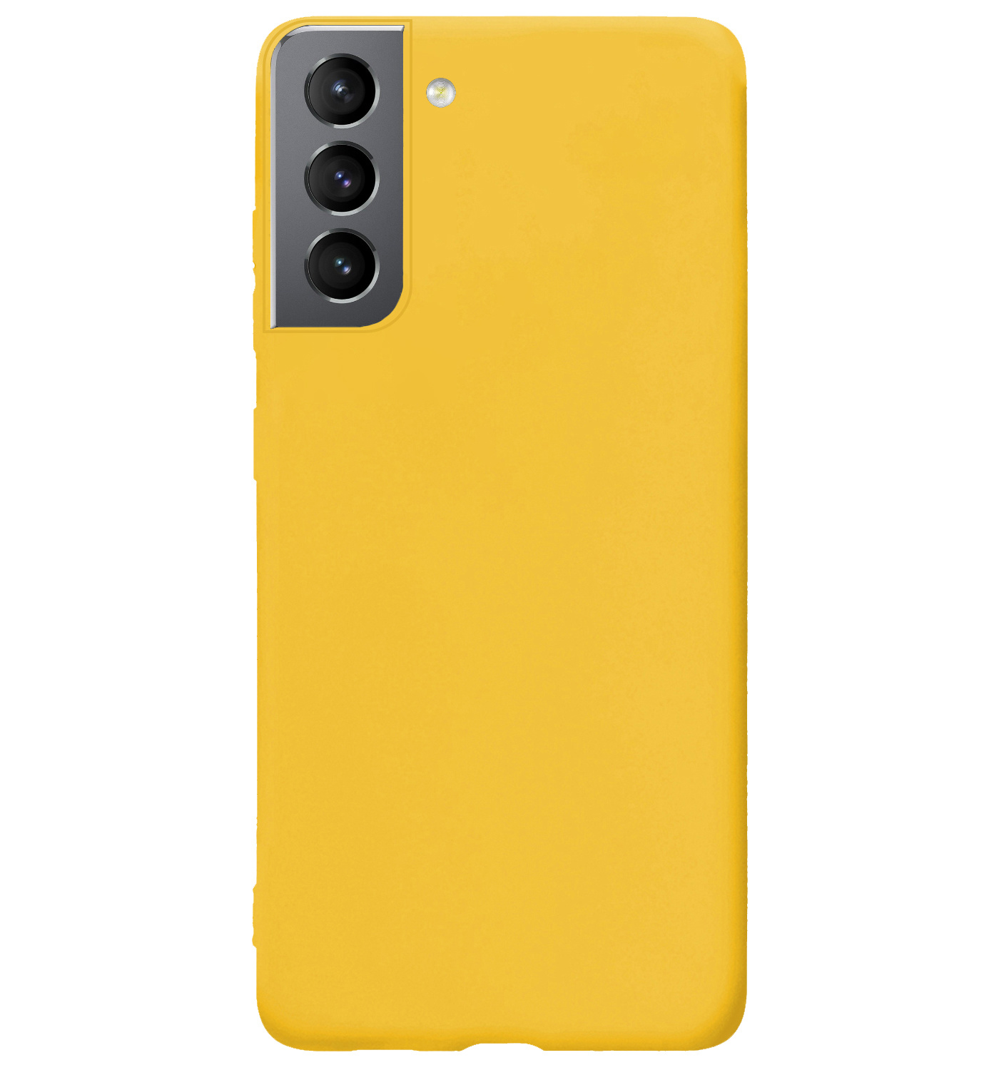 NoXx Hoes Geschikt voor Samsung S22 Hoesje Cover Siliconen Back Case Hoes - Geel - 2x