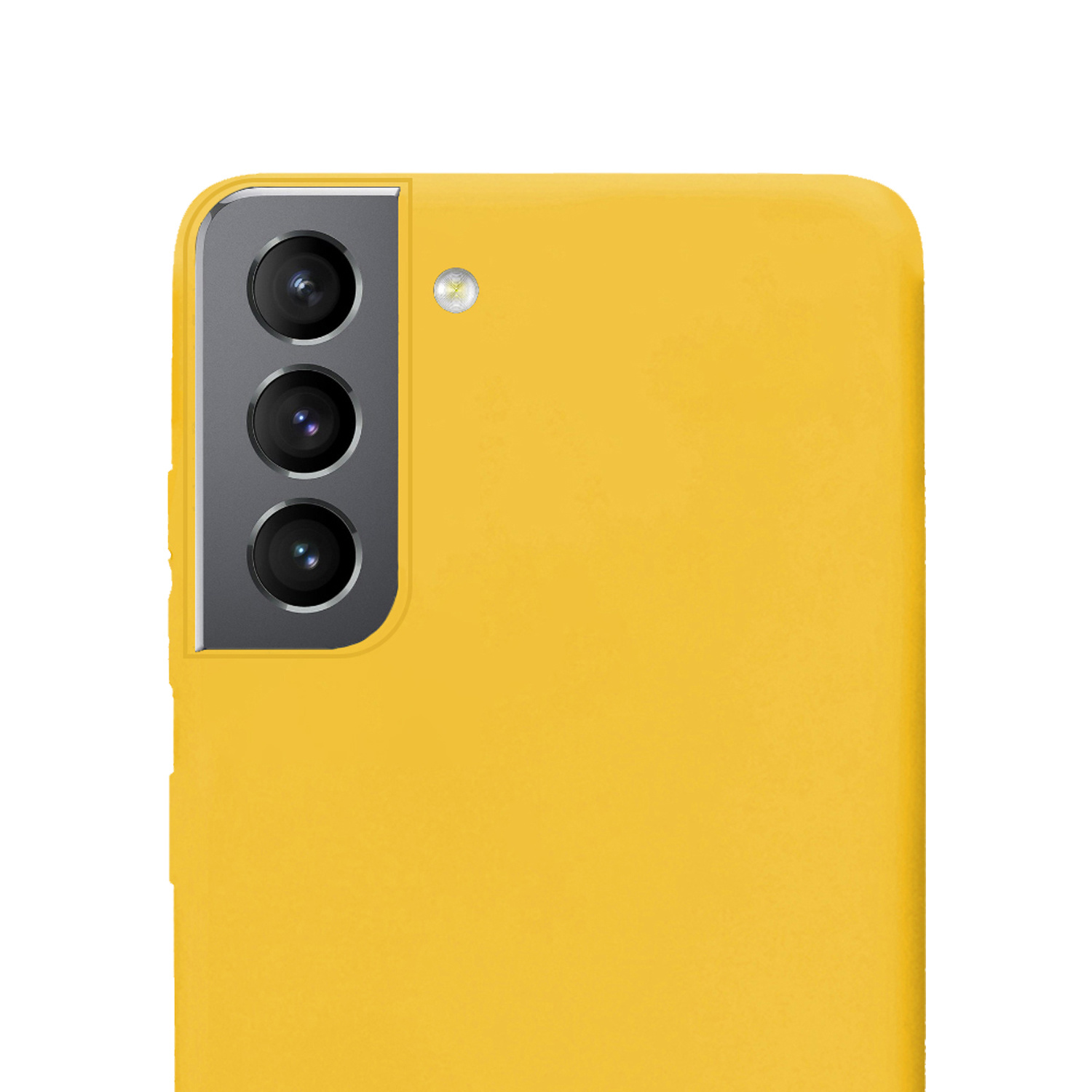 NoXx Hoes Geschikt voor Samsung S22 Hoesje Cover Siliconen Back Case Hoes - Geel - 2x