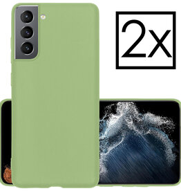 NoXx NoXx Samsung Galaxy S22 Hoesje Siliconen - Groen - 2 PACK