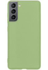 Nomfy Hoesje Geschikt voor Samsung S22 Hoesje Siliconen Cover Case - Hoes Geschikt voor Samsung Galaxy S22 Hoes Back Case - Groen