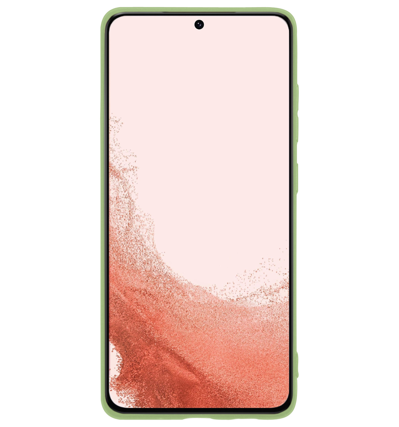 Nomfy Hoesje Geschikt voor Samsung S22 Hoesje Siliconen Cover Case - Hoes Geschikt voor Samsung Galaxy S22 Hoes Back Case - Groen