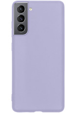 Nomfy Hoesje Geschikt voor Samsung S22 Hoesje Siliconen Cover Case - Hoes Geschikt voor Samsung Galaxy S22 Hoes Back Case - Lila