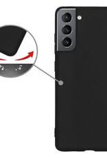 Nomfy Hoesje Geschikt voor Samsung S22 Hoesje Siliconen Cover Case - Hoes Geschikt voor Samsung Galaxy S22 Hoes Back Case - Zwart