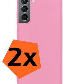 Nomfy Nomfy Samsung Galaxy S22 Hoesje Siliconen - Lichtroze - 2 PACK