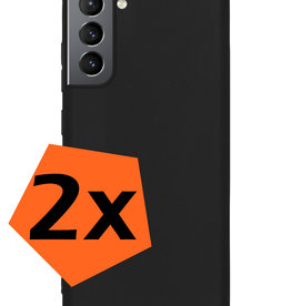 Nomfy Nomfy Samsung Galaxy S22 Hoesje Siliconen - Zwart - 2 PACK