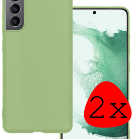 BASEY. BASEY. Samsung Galaxy S22 Hoesje Siliconen - Groen - 2 PACK