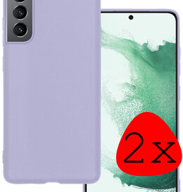BASEY. BASEY. Samsung Galaxy S22 Hoesje Siliconen - Lila - 2 PACK