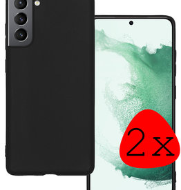 BASEY. BASEY. Samsung Galaxy S22 Hoesje Siliconen - Zwart - 2 PACK