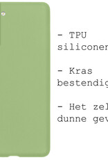 BASEY. Hoes Geschikt voor Samsung S22 Plus Hoesje Siliconen Back Cover Case - Hoesje Geschikt voor Samsung Galaxy S22 Plus Hoes Cover Hoesje - Groen