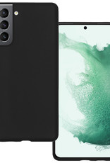 BASEY. Hoes Geschikt voor Samsung S22 Plus Hoesje Siliconen Back Cover Case - Hoesje Geschikt voor Samsung Galaxy S22 Plus Hoes Cover Hoesje - Zwart