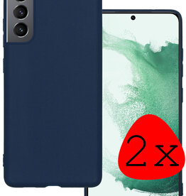 BASEY. BASEY. Samsung Galaxy S22 Plus Hoesje Siliconen - Donkerblauw - 2 PACK
