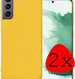 BASEY. BASEY. Samsung Galaxy S22 Plus Hoesje Siliconen - Geel - 2 PACK