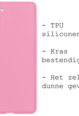 BASEY. Hoes Geschikt voor Samsung S22 Plus Hoesje Siliconen Back Cover Case - Hoesje Geschikt voor Samsung Galaxy S22 Plus Hoes Cover Hoesje - Lichtroze - 2 Stuks