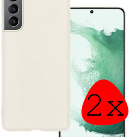 BASEY. BASEY. Samsung Galaxy S22 Plus Hoesje Siliconen - Wit - 2 PACK