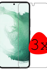 BASEY. Screenprotector Geschikt voor Samsung S22 Screenprotector Tempered Glass - Screenprotector Geschikt voor Samsung Galaxy S22 Beschermglas Screen Protector Glas - 3 Stuks