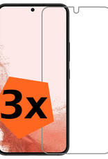 Nomfy Screenprotector Geschikt voor Samsung S22 Screenprotector Bescherm Glas Tempered Glass - Screenprotector Geschikt voor Samsung Galaxy S22 Screen Protector - 3 PACK