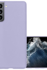 NoXx Hoes Geschikt voor Samsung S22 Plus Hoesje Cover Siliconen Back Case Hoes - Lila