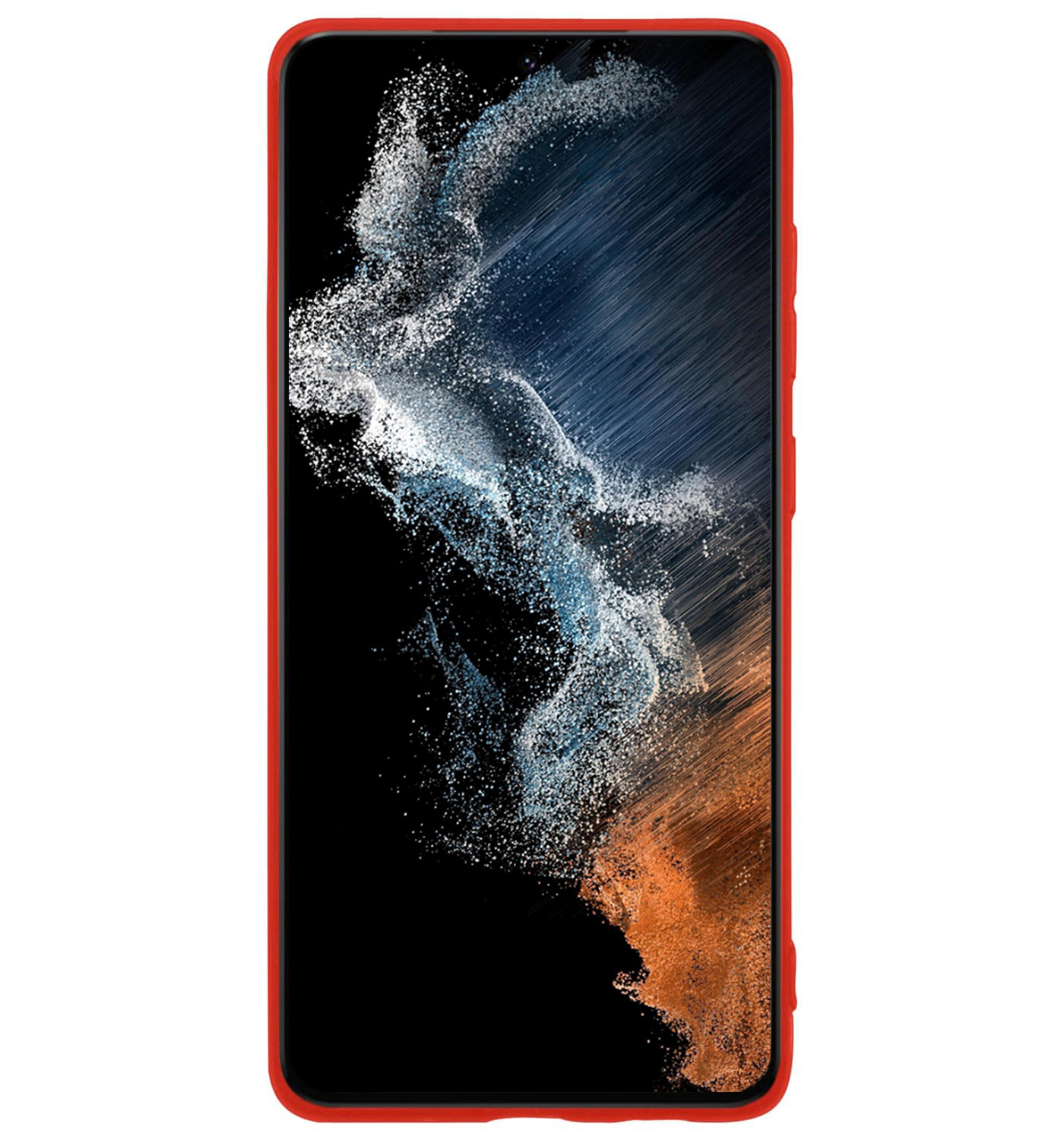 NoXx Hoes Geschikt voor Samsung S22 Plus Hoesje Cover Siliconen Back Case Hoes - Rood