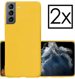 NoXx NoXx Samsung Galaxy S22 Plus Hoesje Siliconen - Geel - 2 PACK