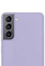 NoXx Hoes Geschikt voor Samsung S22 Plus Hoesje Cover Siliconen Back Case Hoes - Lila - 2x