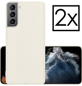 NoXx NoXx Samsung Galaxy S22 Plus Hoesje Siliconen - Wit - 2 PACK