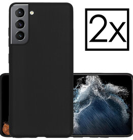 NoXx NoXx Samsung Galaxy S22 Plus Hoesje Siliconen - Zwart - 2 PACK