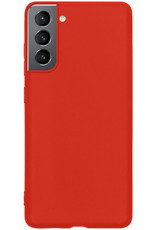 Nomfy Hoesje Geschikt voor Samsung S22 Plus Hoesje Siliconen Cover Case - Hoes Geschikt voor Samsung Galaxy S22 Plus Hoes Back Case - Rood