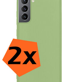 Nomfy Nomfy Samsung Galaxy S22 Plus Hoesje Siliconen - Groen - 2 PACK