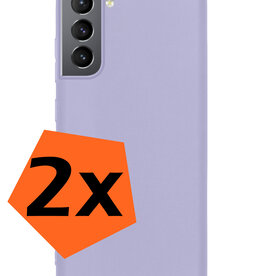 Nomfy Nomfy Samsung Galaxy S22 Plus Hoesje Siliconen - Lila - 2 PACK