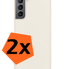 Nomfy Nomfy Samsung Galaxy S22 Plus Hoesje Siliconen - Wit - 2 PACK